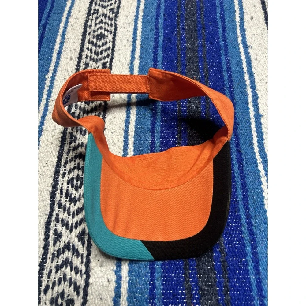 Y2K Miami Marlins MLB Baseball Visor Adjustable Budweiser Game Time Orange Teal